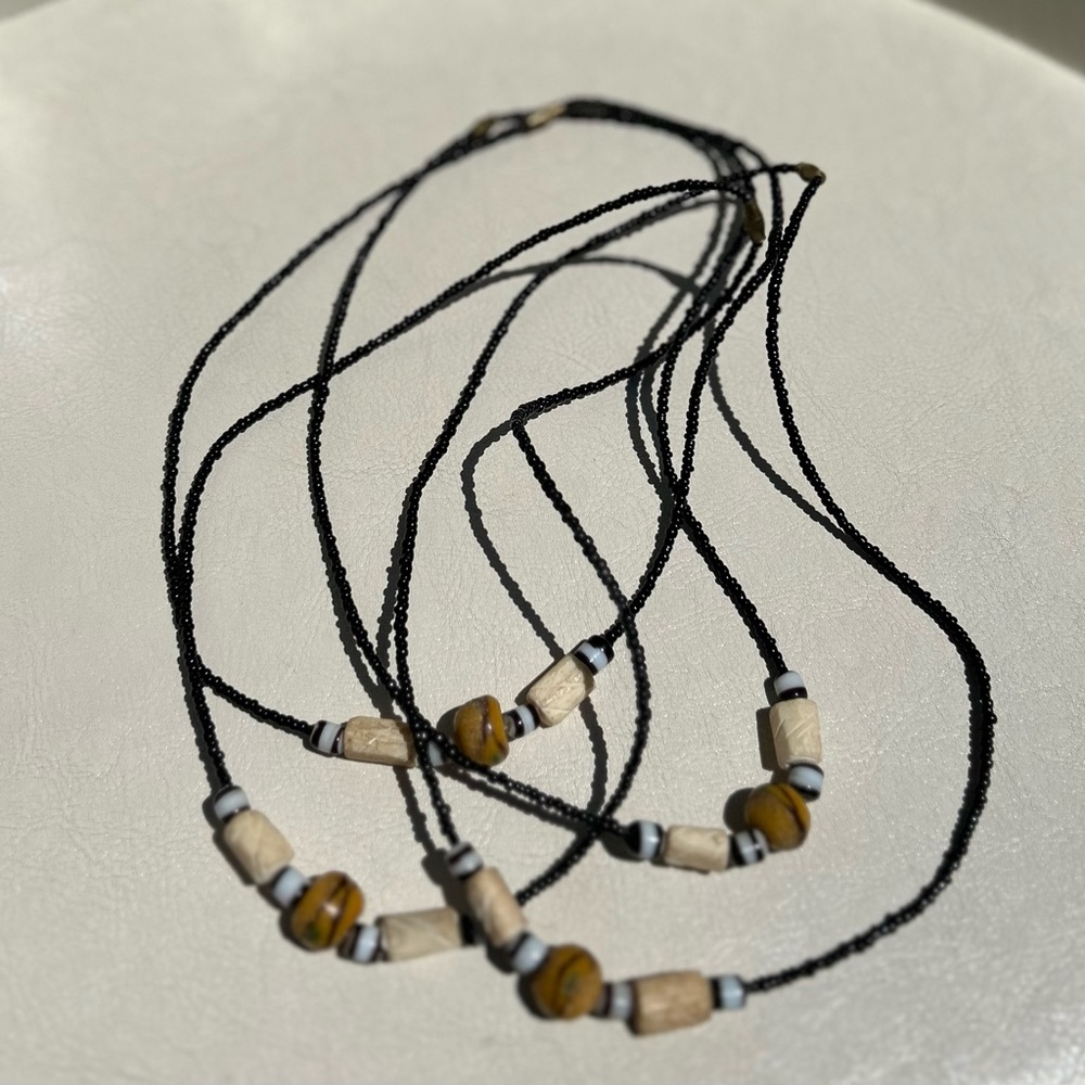 💯 Authentic West African Beaded Necklace Made in Benin